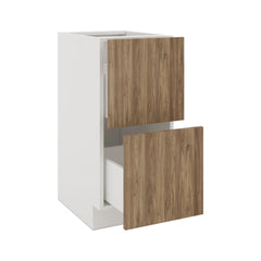 Modernform Cabinet Walnut 15" W X 34 1/2" H X 21" D Vanity Base with 2 Drawers