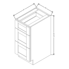 Fabuwood Allure Galaxy Desert Oak 15"W X 34 1/2"H Vanity Drawer Base