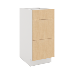 Modernform Cabinet Natural Oak 15" W X 34 1/2" H X 21" D Vanity Base with 3 Drawers