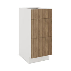 Modernform Cabinet Walnut 15" W X 34 1/2" H X 21" D Vanity Base with 3 Drawers
