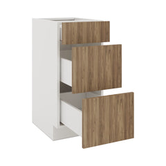 Modernform Cabinet Walnut 15" W X 34 1/2" H X 21" D Vanity Base with 3 Drawers