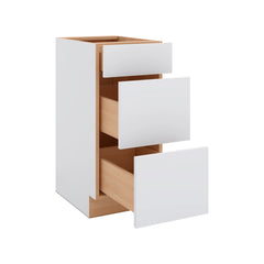 Modernform Cabinet Matte White 15" W X 34 1/2" H X 21" D Vanity Base with 3 Drawers