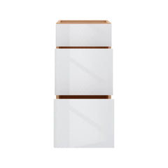 Modernform Cabinet Gloss White 15" W X 34 1/2" H X 21" D Vanity Base with 3 Drawers