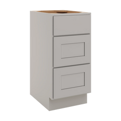 CNC Luxor Misty Grey 15" W Vanity Drawer Base Cabinet - Handicap Accessible