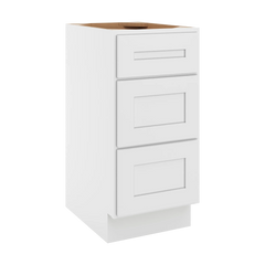 CNC Luxor 5-Piece White 15" W Vanity Drawer Base Cabinet - Handicap Accessible