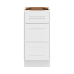 CNC Luxor 5-Piece White 15" W Vanity Drawer Base Cabinet - Handicap Accessible