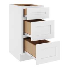 CNC Luxor 5-Piece White 15" W Vanity Drawer Base Cabinet - Handicap Accessible