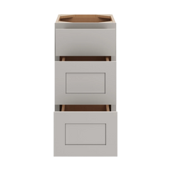 CNC Luxor Misty Grey 15" W Vanity Drawer Base Cabinet - Handicap Accessible