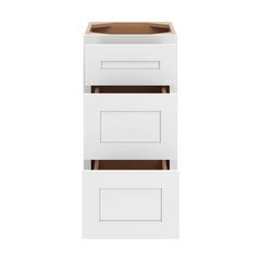 CNC Luxor 5-Piece White 15" W Vanity Drawer Base Cabinet - Handicap Accessible