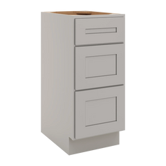CNC Luxor 5-Piece Misty Grey 15" W Vanity Drawer Base Cabinet