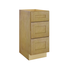 Modernform Cabinet Natural Shaker 15" W X 34 1/2" H X 21" D Vanity Base with 3 Drawers