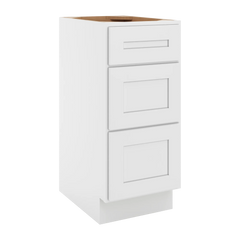 CNC Luxor 5-Piece White 15" W Vanity Drawer Base Cabinet