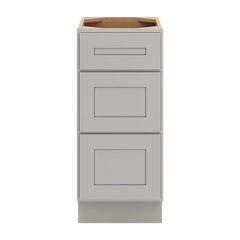 CNC Luxor 5-Piece Misty Grey 15" W Vanity Drawer Base Cabinet