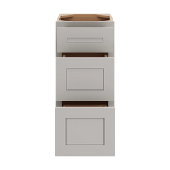 CNC Luxor 5-Piece Misty Grey 15" W Vanity Drawer Base Cabinet