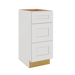 Modernform Cabinet White Shaker 15" W X 34 1/2" H X 21" D Vanity Base with 3 Drawers