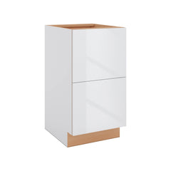 Modernform Cabinet Gloss White 18" W X 34 1/2" H X 21" D Vanity Base with 2 Drawers
