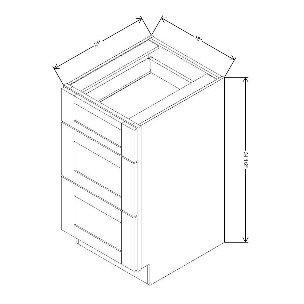 Fabuwood Allure Fusion Dove 18"W X 34 1/2"H  Vanity Drawer Base