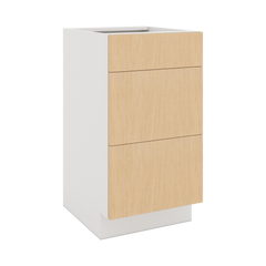 Modernform Cabinet Natural Oak 18" W X 34 1/2" H X 21" D Vanity Base with 3 Drawers