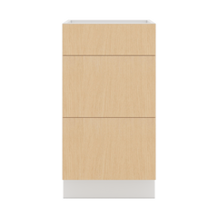 Modernform Cabinet Natural Oak 18" W X 34 1/2" H X 21" D Vanity Base with 3 Drawers
