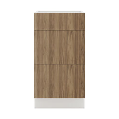 Modernform Cabinet Walnut 18" W X 34 1/2" H X 21" D Vanity Base with 3 Drawers