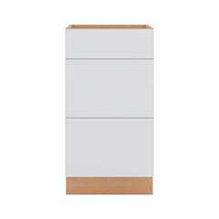 Modernform Cabinet Matte White 18" W X 34 1/2" H X 21" D Vanity Base with 3 Drawers