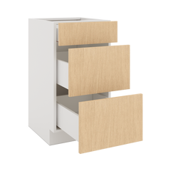 Modernform Cabinet Natural Oak 18" W X 34 1/2" H X 21" D Vanity Base with 3 Drawers