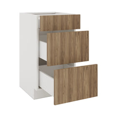 Modernform Cabinet Walnut 18" W X 34 1/2" H X 21" D Vanity Base with 3 Drawers