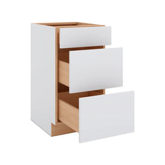 Modernform Cabinet Matte White 18" W X 34 1/2" H X 21" D Vanity Base with 3 Drawers