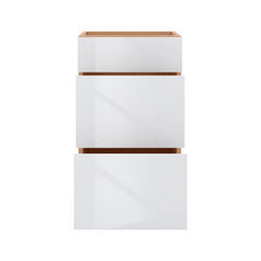 Modernform Cabinet Gloss White 18" W X 34 1/2" H X 21" D Vanity Base with 3 Drawers