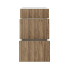 Modernform Cabinet Walnut 18" W X 34 1/2" H X 21" D Vanity Base with 3 Drawers