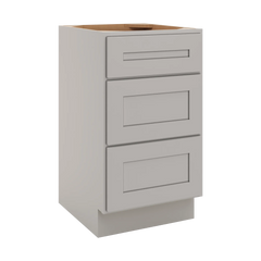 CNC Luxor 5-Piece Misty Grey 18" W Vanity Drawer Base Cabinet - Handicap Accessible