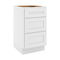 CNC Luxor 5-Piece White 18" W Vanity Drawer Base Cabinet - Handicap Accessible