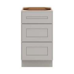 CNC Luxor 5-Piece Misty Grey 18" W Vanity Drawer Base Cabinet - Handicap Accessible