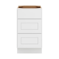 CNC Luxor White 18" W Vanity Drawer Base Cabinet - Handicap Accessible