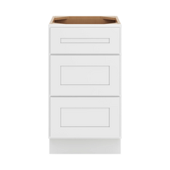 CNC Luxor 5-Piece White 18" W Vanity Drawer Base Cabinet - Handicap Accessible