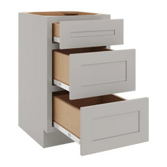 CNC Luxor 5-Piece Misty Grey 18" W Vanity Drawer Base Cabinet - Handicap Accessible
