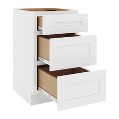 CNC Luxor 5-Piece White 18" W Vanity Drawer Base Cabinet - Handicap Accessible