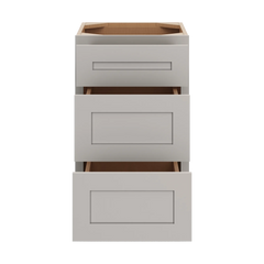 CNC Luxor 5-Piece Misty Grey 18" W Vanity Drawer Base Cabinet - Handicap Accessible