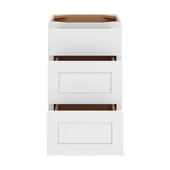 CNC Luxor White 18" W Vanity Drawer Base Cabinet - Handicap Accessible