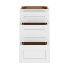 CNC Luxor 5-Piece White 18" W Vanity Drawer Base Cabinet - Handicap Accessible