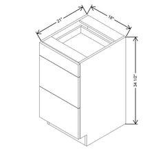 CNC Classic Broadway Chestnut 18" W Vanity Drawer Base Cabinet