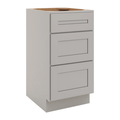 CNC Luxor 5-Piece Misty Grey 18" W Vanity Drawer Base Cabinet