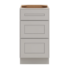CNC Luxor 5-Piece Misty Grey 18" W Vanity Drawer Base Cabinet