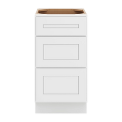 CNC Luxor 5-Piece White 18" W Vanity Drawer Base Cabinet