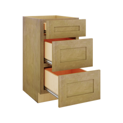 Modernform Cabinet Natural Shaker 18" W X 34 1/2" H X 21" D Vanity Base with 3 Drawers