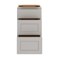 CNC Luxor Misty Grey 18" W Vanity Drawer Base Cabinet