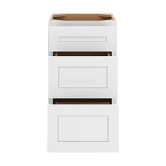 CNC Luxor 5-Piece White 18" W Vanity Drawer Base Cabinet