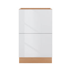 Modernform Cabinet Gloss White 21" W X 34 1/2" H X 21" D Vanity Base with 2 Drawers