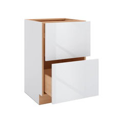 Modernform Cabinet Gloss White 21" W X 34 1/2" H X 21" D Vanity Base with 2 Drawers