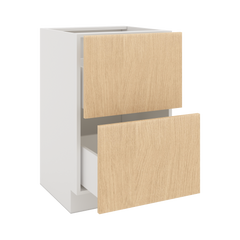 Modernform Cabinet Natural Oak 21" W X 34 1/2" H X 21" D Vanity Base with 2 Drawers